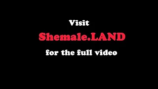 Bikini trans tugging cock after stripping